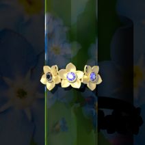 Comission, 3 flowers ring CAD