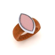 Wood and fabric ring